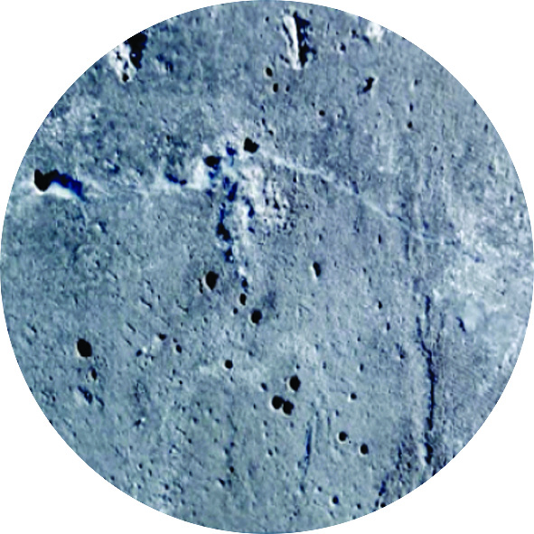 Repaired cement after PENETRON is applied